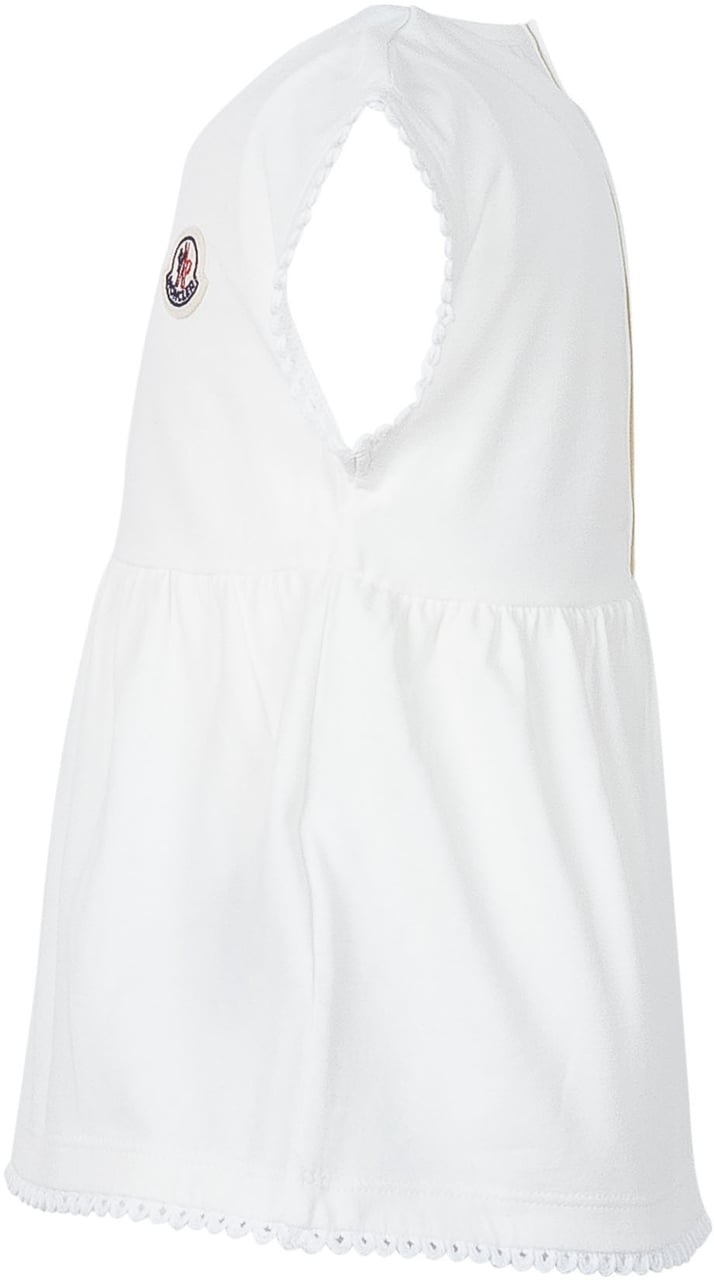 Moncler Completo Bambina con Top e Shorts in Cotone Wit