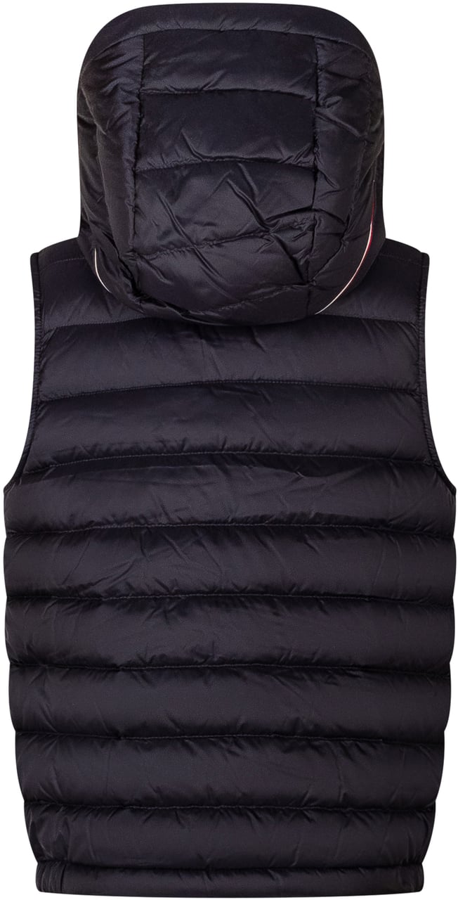 Moncler Gilet Imbottito con Cappuccio Uzay Zwart