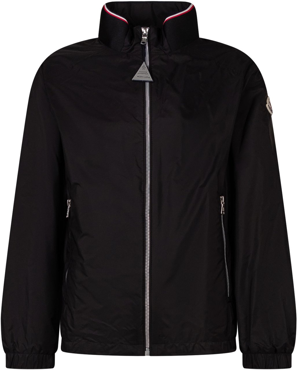 Moncler Giacca Hilmi con Collo Alto e Zip Zwart