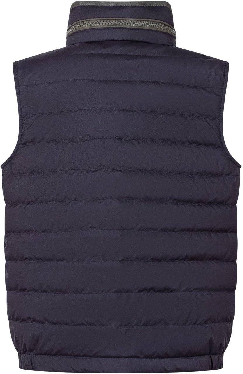 Moncler Gilet Ayten Imbottito con Zip Navy