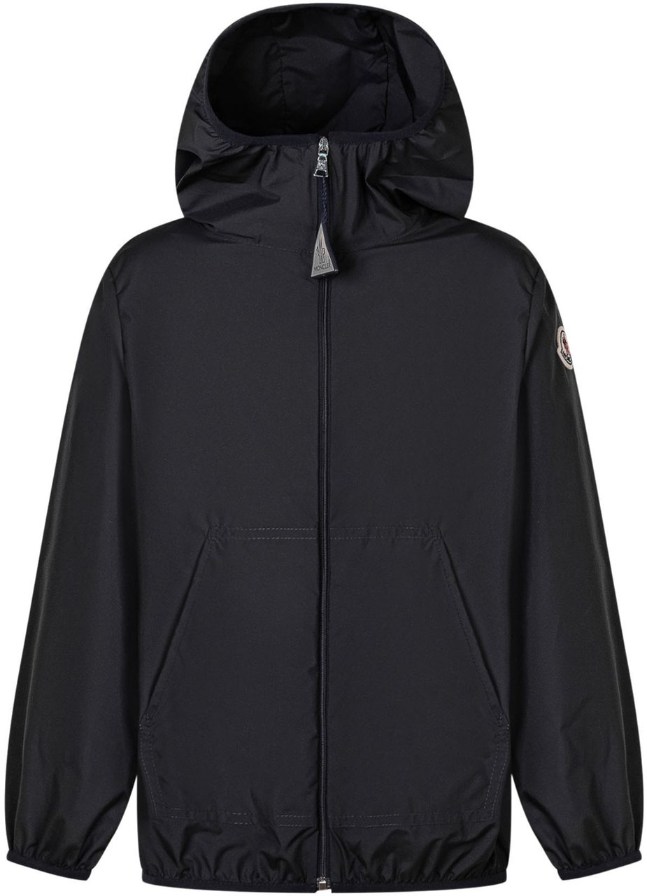 Moncler Giacca con Cappuccio e Tasche Frontali Zwart