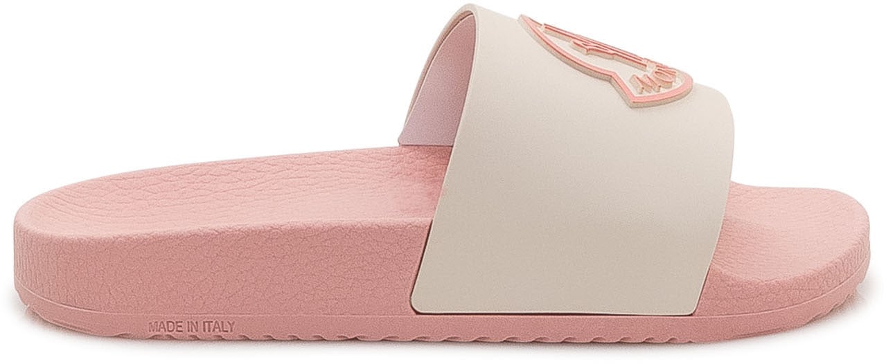 Moncler Ciabatte Petite Basile con Logo Roze