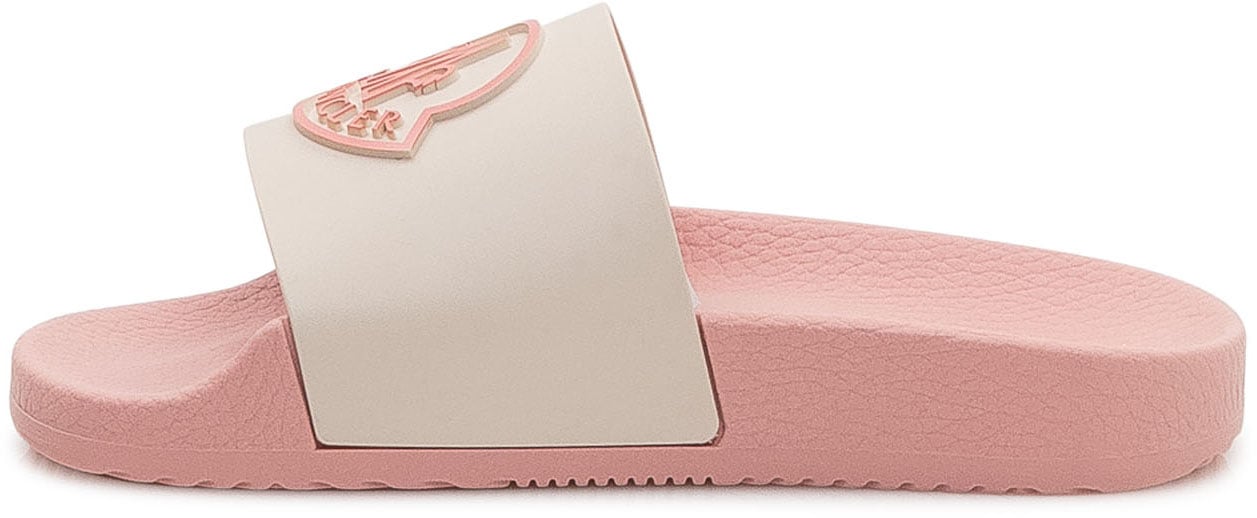 Moncler Ciabatte Petite Basile con Logo Roze