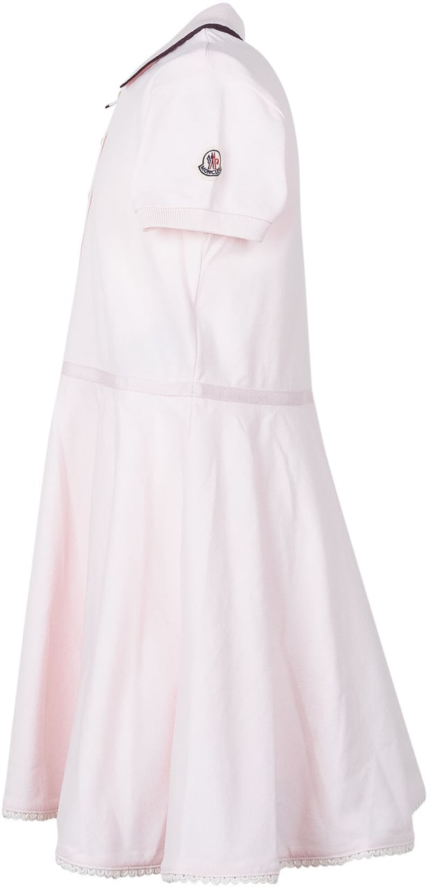 Moncler Abito Polo Bambina in Cotone Piqué Roze