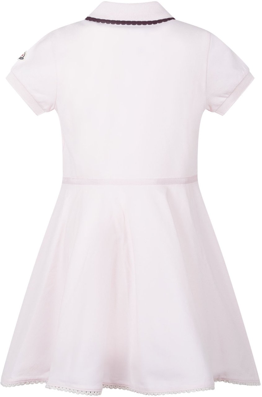 Moncler Abito Polo Bambina in Cotone Piqué Roze