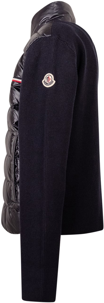 Moncler Cardigan Imbottito con Zip Zwart