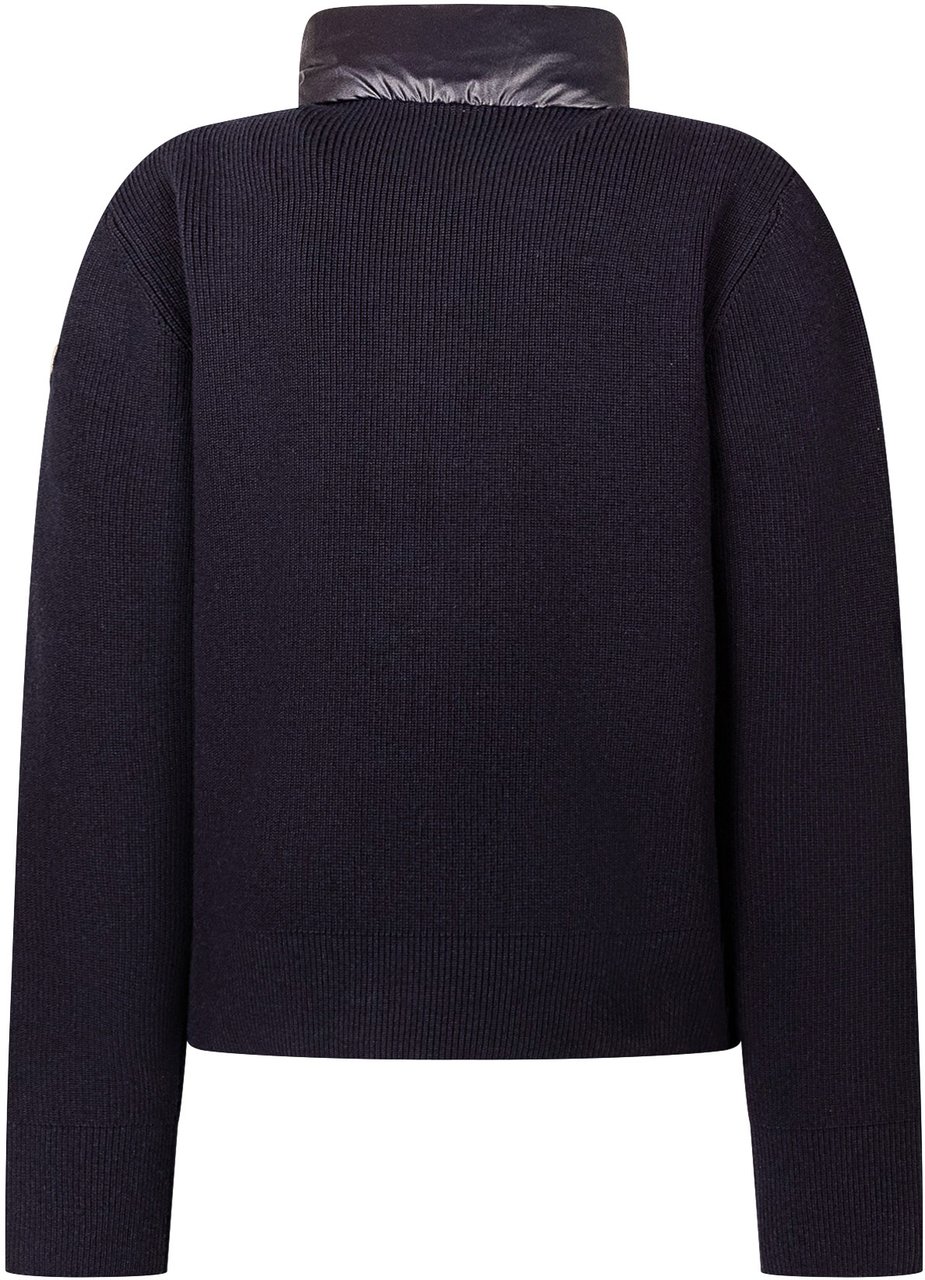 Moncler Cardigan Imbottito con Zip Zwart