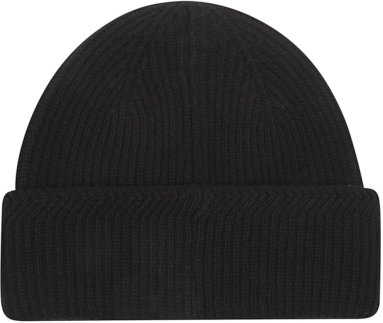 Moncler Logo Tricot Beanie Black Zwart