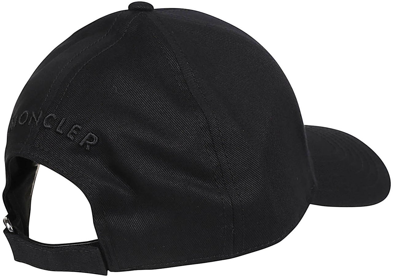 Moncler Logo Baseball Cap Black Zwart