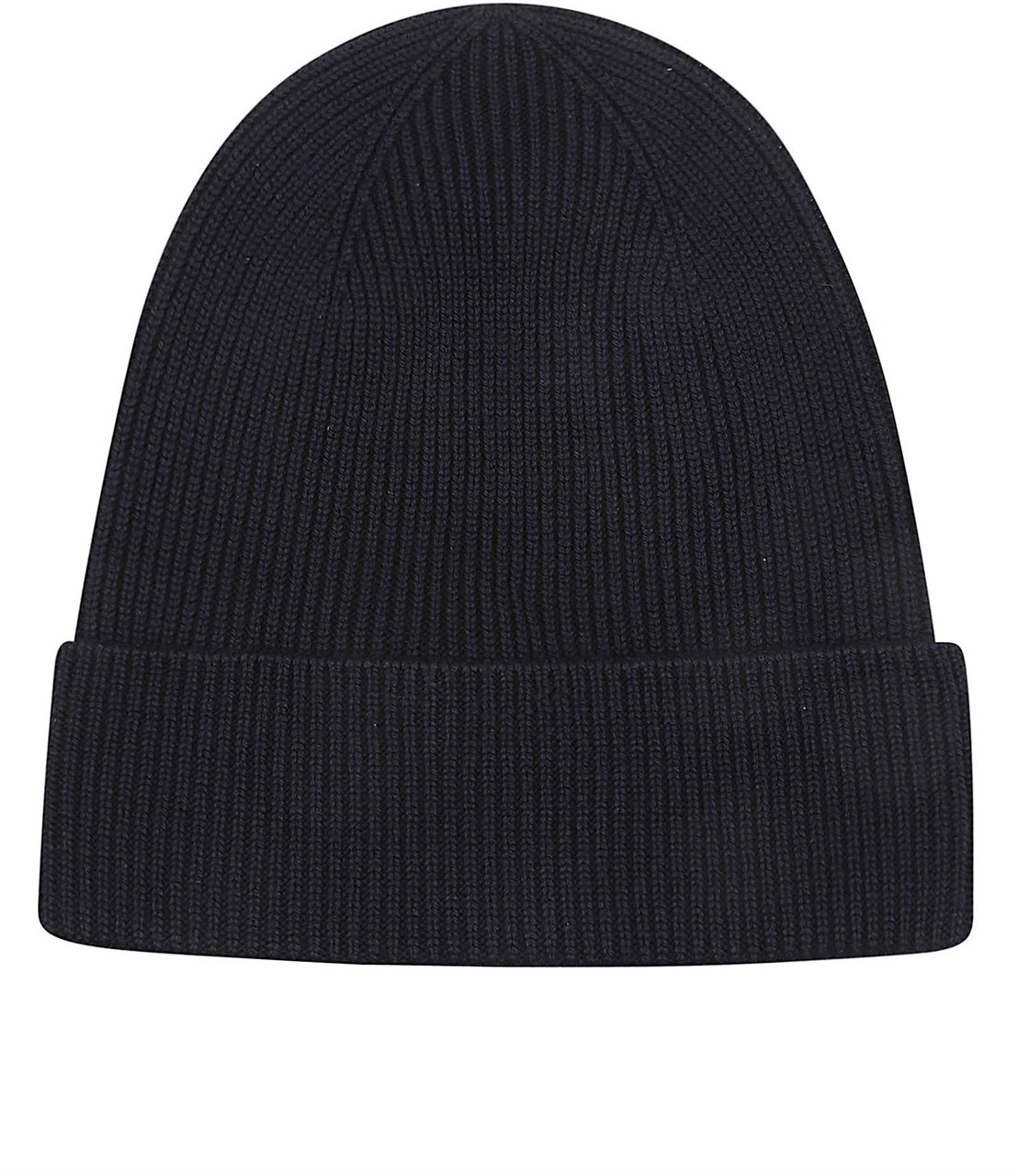 Moncler Logo Tricot Beanie Blue Blauw