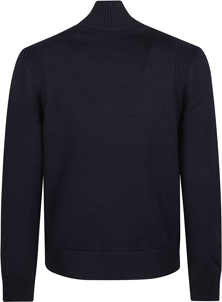 Moncler Tricot Cardigan Blue Blauw
