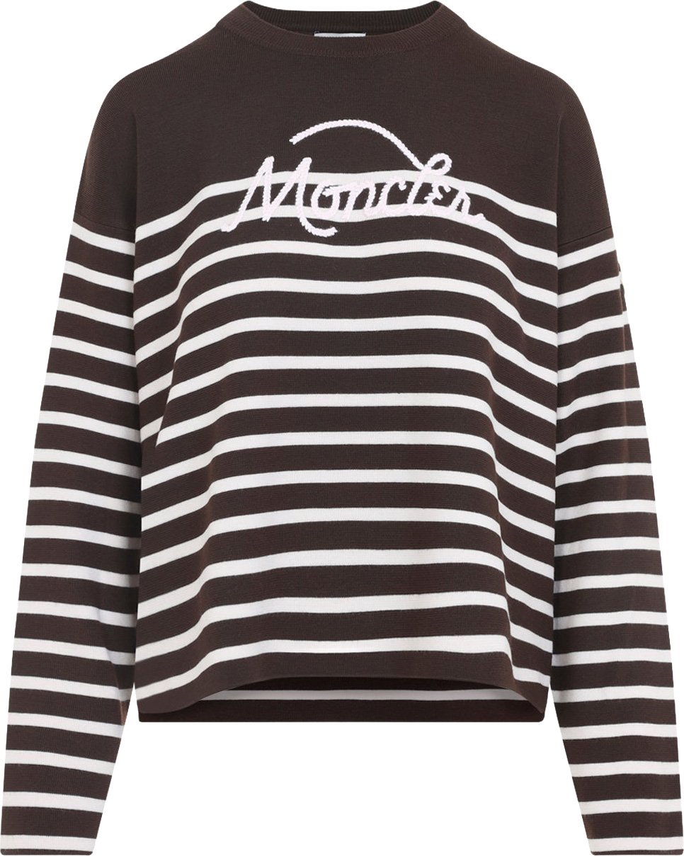 Moncler Striped Logo Knit Sweater Divers