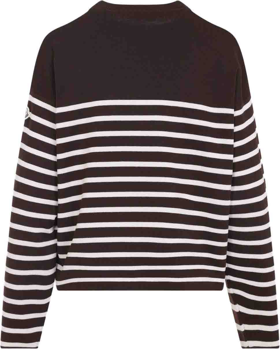 Moncler Striped Logo Knit Sweater Divers