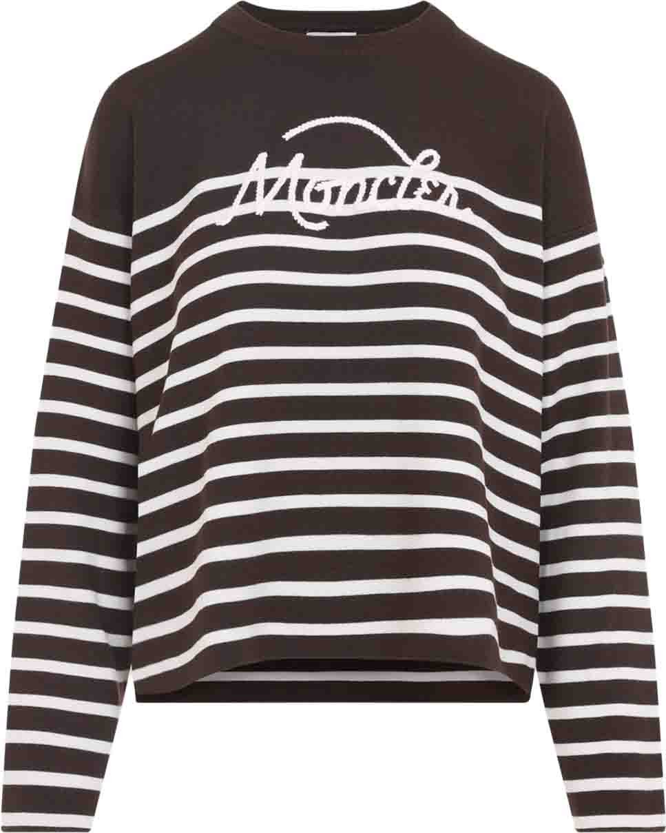 Moncler Striped Logo Knit Sweater Divers