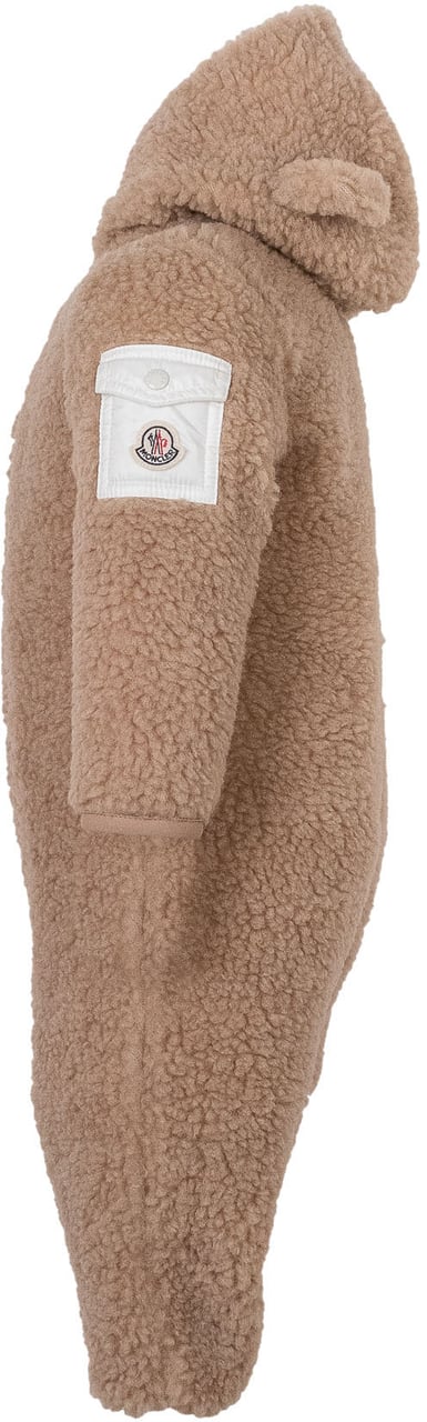 Moncler Tutina con Cappuccio e Orecchie Beige