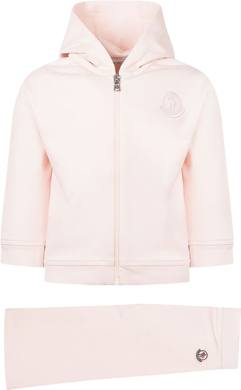 Moncler Completo con Felpa Girocollo e Pantaloni Roze