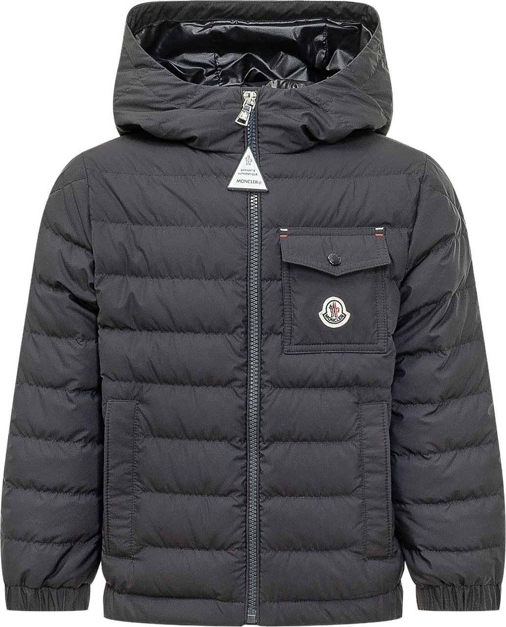 Moncler Quillon Giacca Trapuntata con Cappuccio Donkergrijs