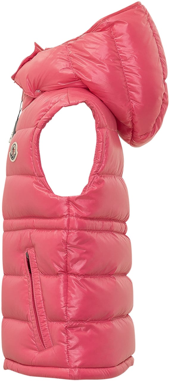 Moncler Ania Gilet Trapuntato con Cappuccio Roze