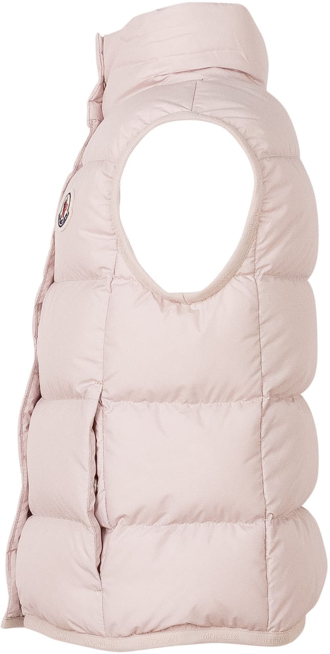 Moncler Gilet Badia con Collo Alto Roze