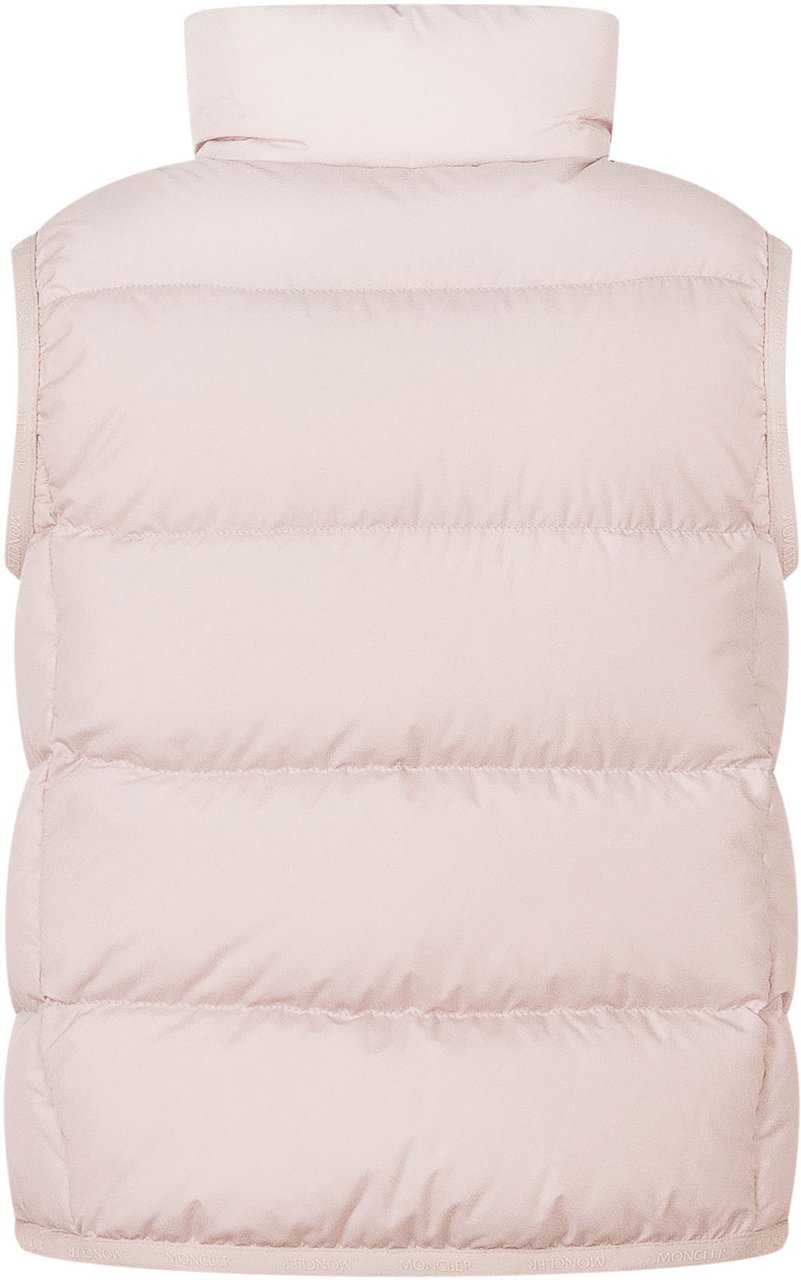 Moncler Gilet Badia con Collo Alto Roze
