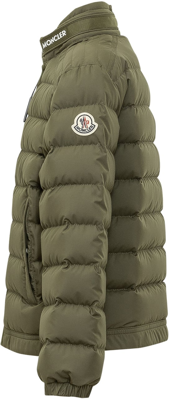 Moncler Soren Biker Giacca Trapuntata Donkergroen