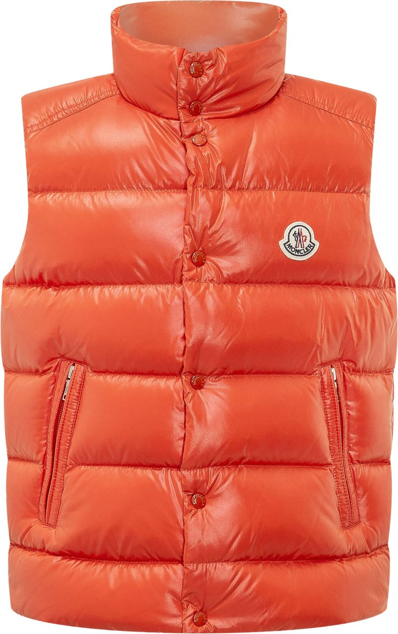 Moncler Tib Gilet Trapuntato con Collo Alto Oranje