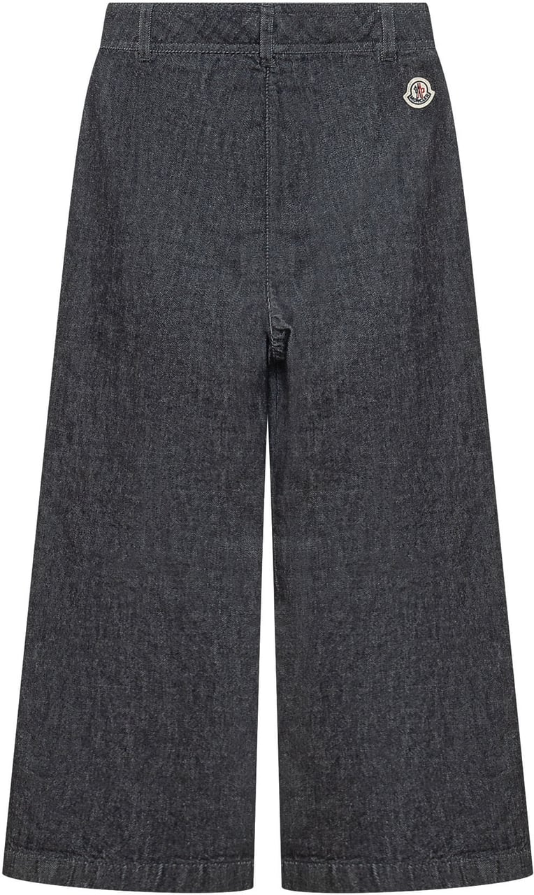 Moncler Pantaloni Ampi con Pinces Navy