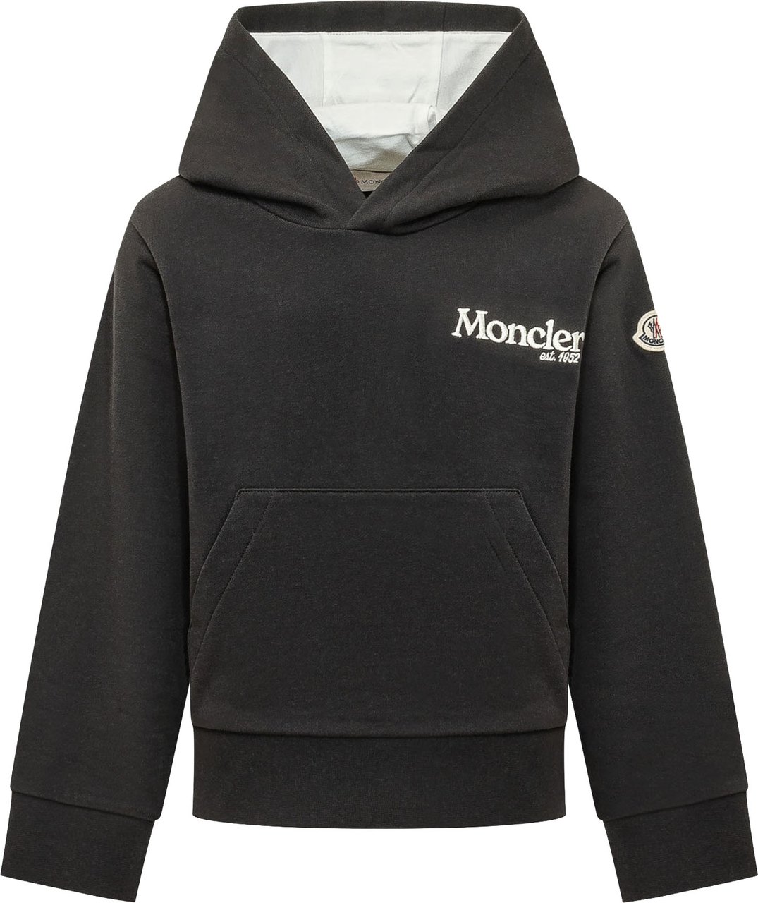 Moncler Felpa con Cappuccio e Logo Zwart