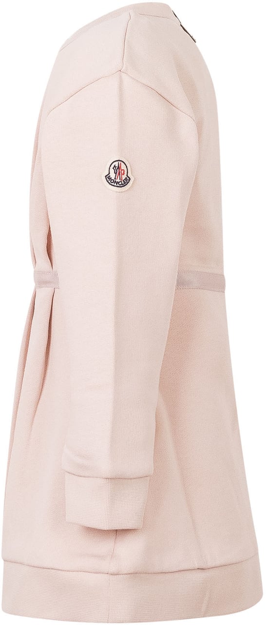 Moncler Abito con Pieghe e Vita Segnata Roze