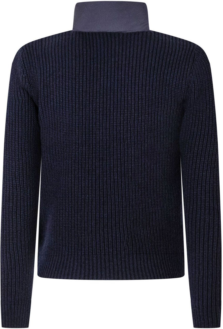 Moncler Cardigan Imbottito Navy