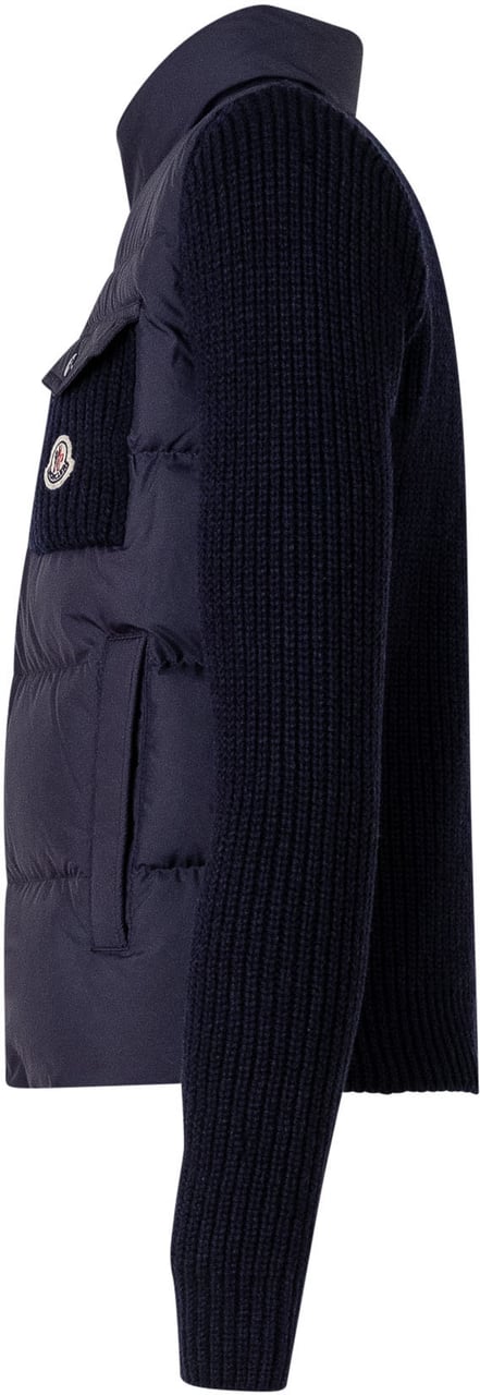 Moncler Cardigan Imbottito Navy