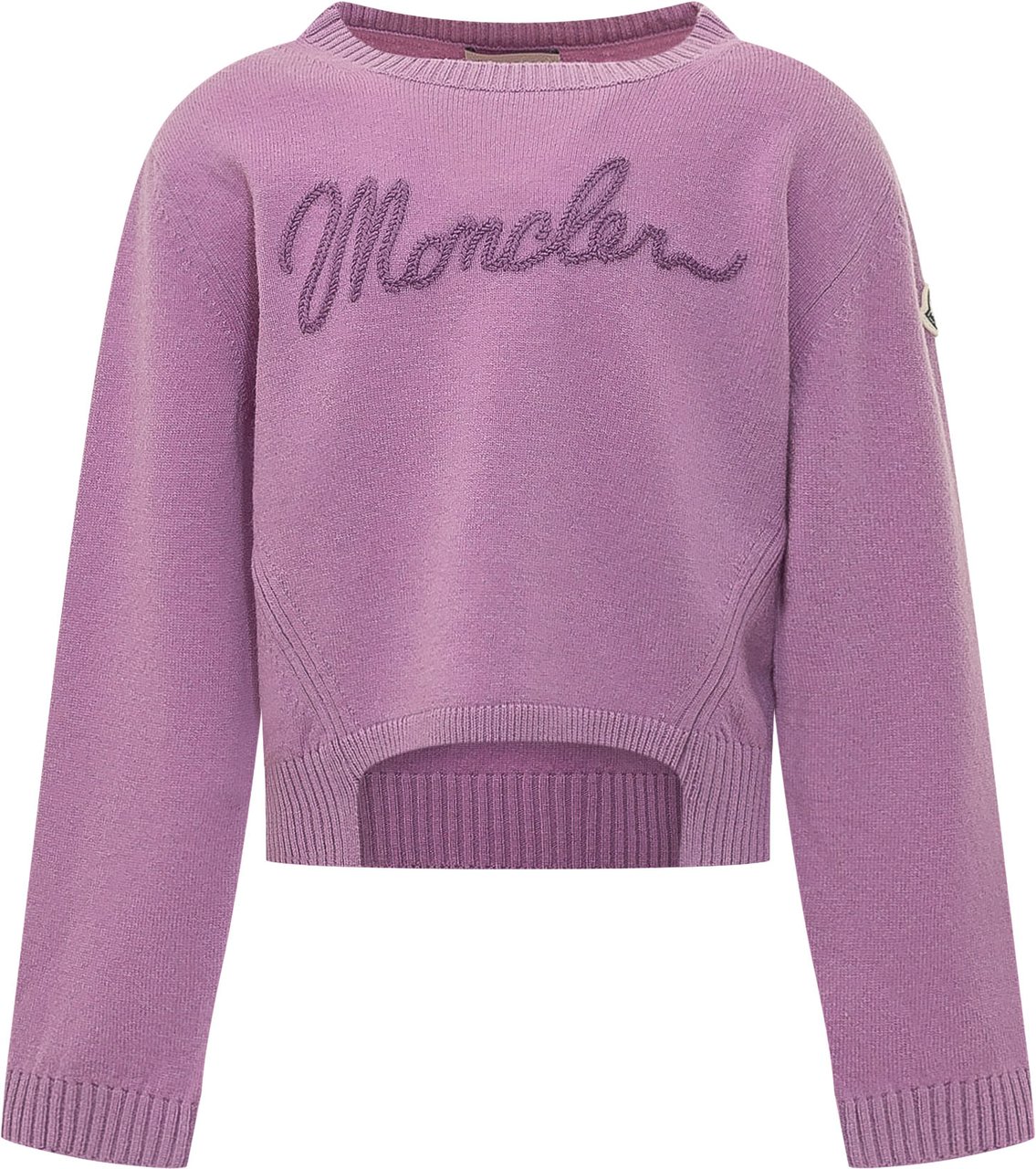Moncler Maglia Corta con Ricamo Paars