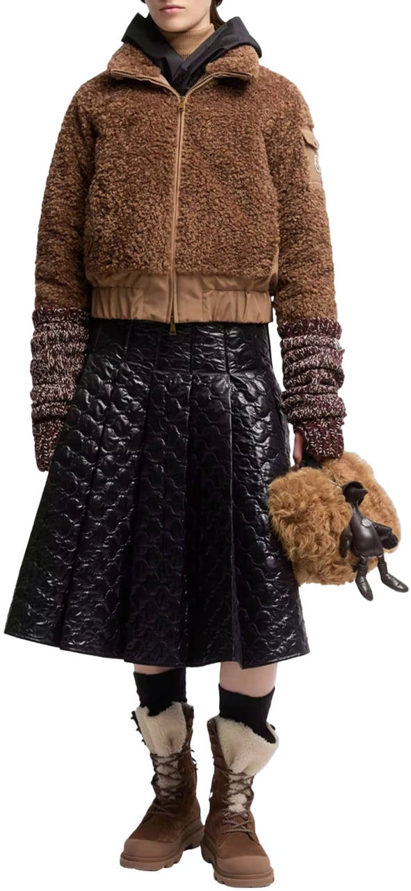 Moncler MONCLER COLIGNY DOWN JACKET Brown Dessin WOMEN Bruin