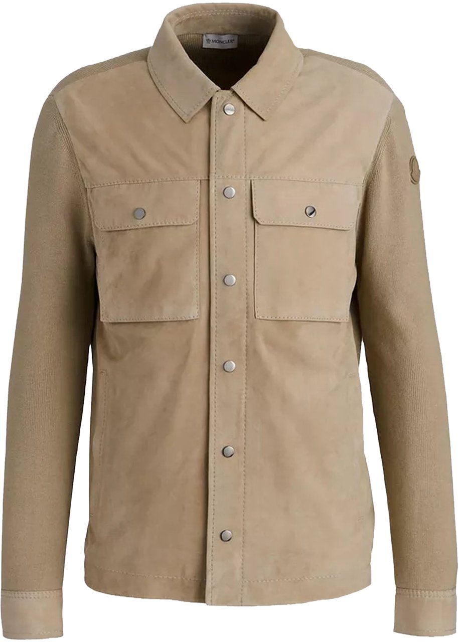 Moncler MONCLER EDIT LOGO OVERSHIRT LIGHT BEIGE Beige