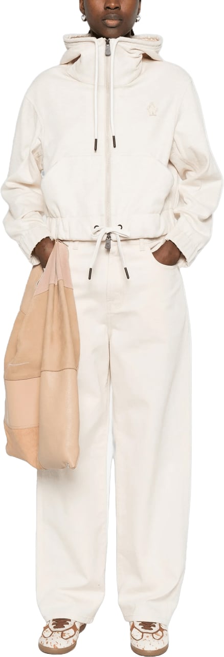 Moncler HOODIE MET RITS Beige