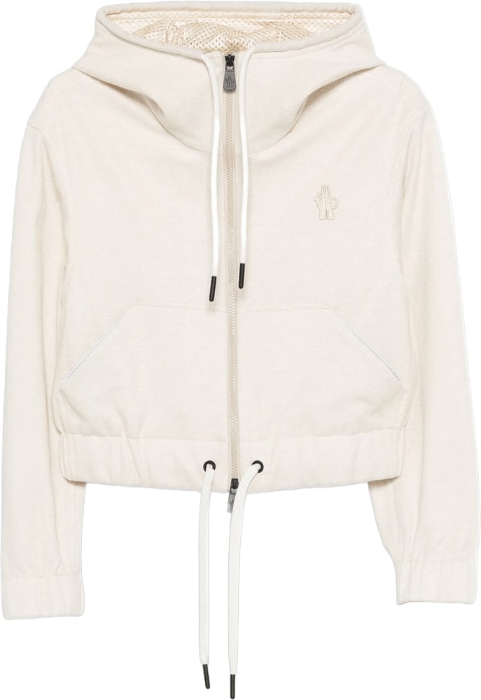 Moncler HOODIE MET RITS Beige