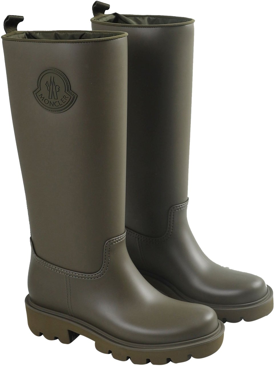 Moncler MONCLER KICKSTREAM HIGH RAIN BOOTS Army Green WOMEN SHOES Groen