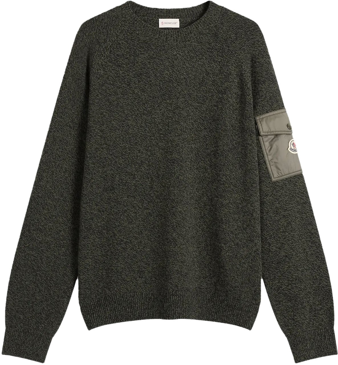 Moncler MONCLER LOGO CREWNECK Army Green MEN Groen