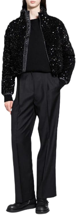 Moncler MONCLER LOGO FORMAL PANTS Zwart DAMES Zwart