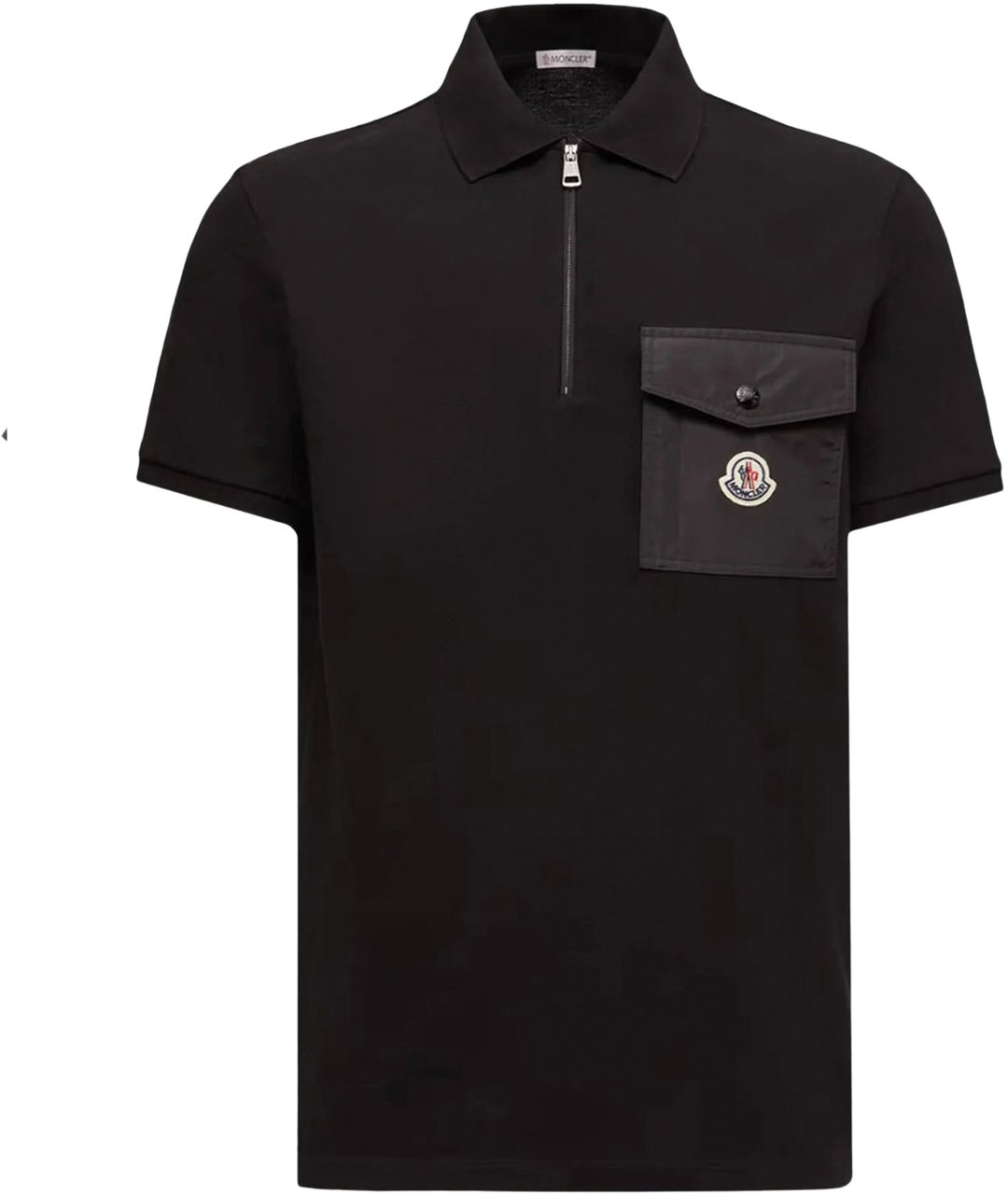 Moncler MONCLER LOGO POLO SHIRT Black MEN Zwart