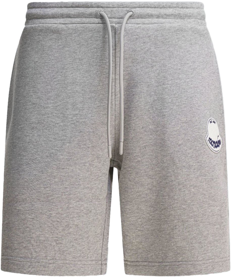 Moncler MONCLER LOGO SWEATSHORT Light Grey MEN Grijs