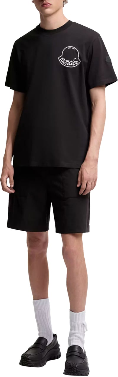 Moncler MONCLER LOGO T-SHIRT Black MEN Zwart