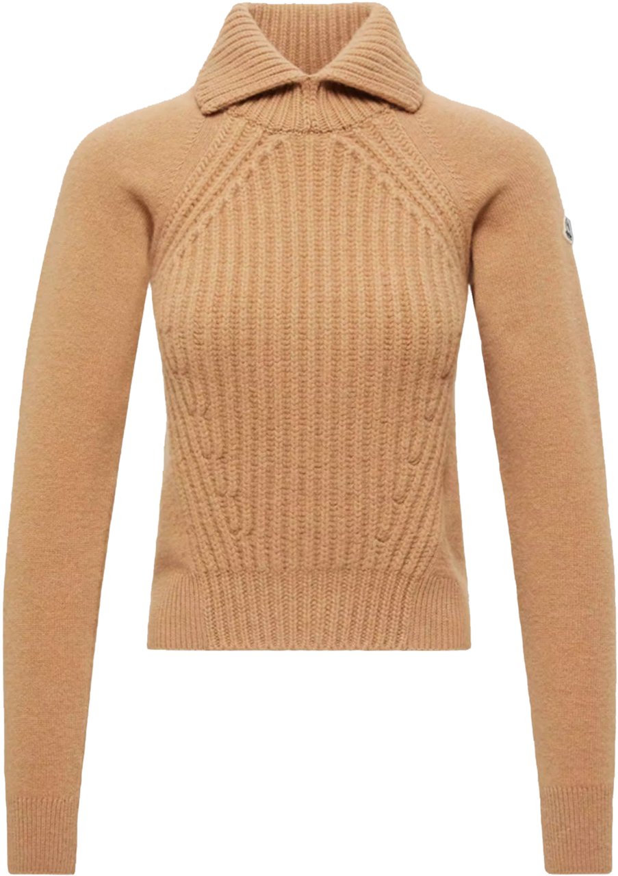 Moncler MONCLER LOGO TURTLE NECK Beige WOMEN Beige