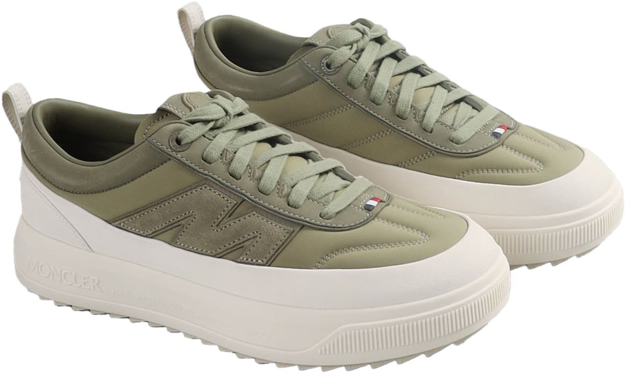 Moncler MONCLER MONPULSE LOW TOP SNEAKERS Olive Green MEN SHOES Groen