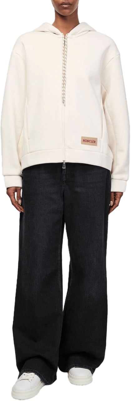 Moncler HOODIE MET RITS Wit