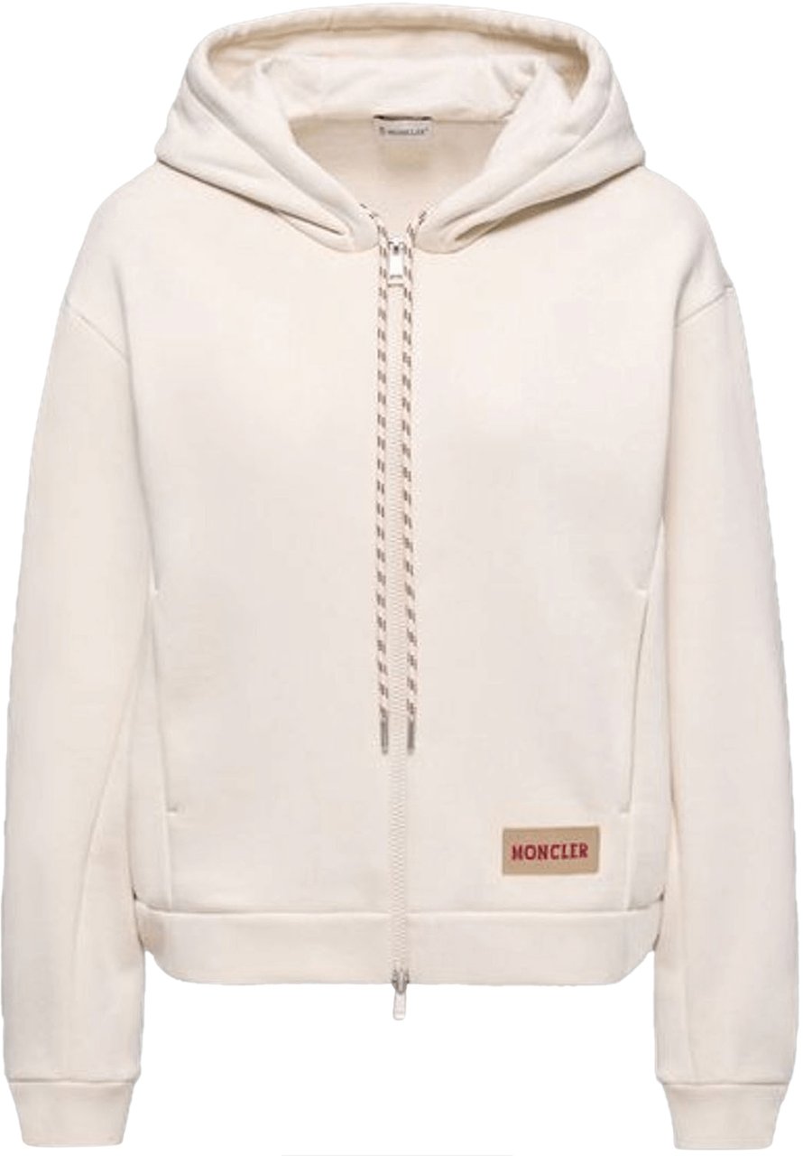 Moncler HOODIE MET RITS Wit