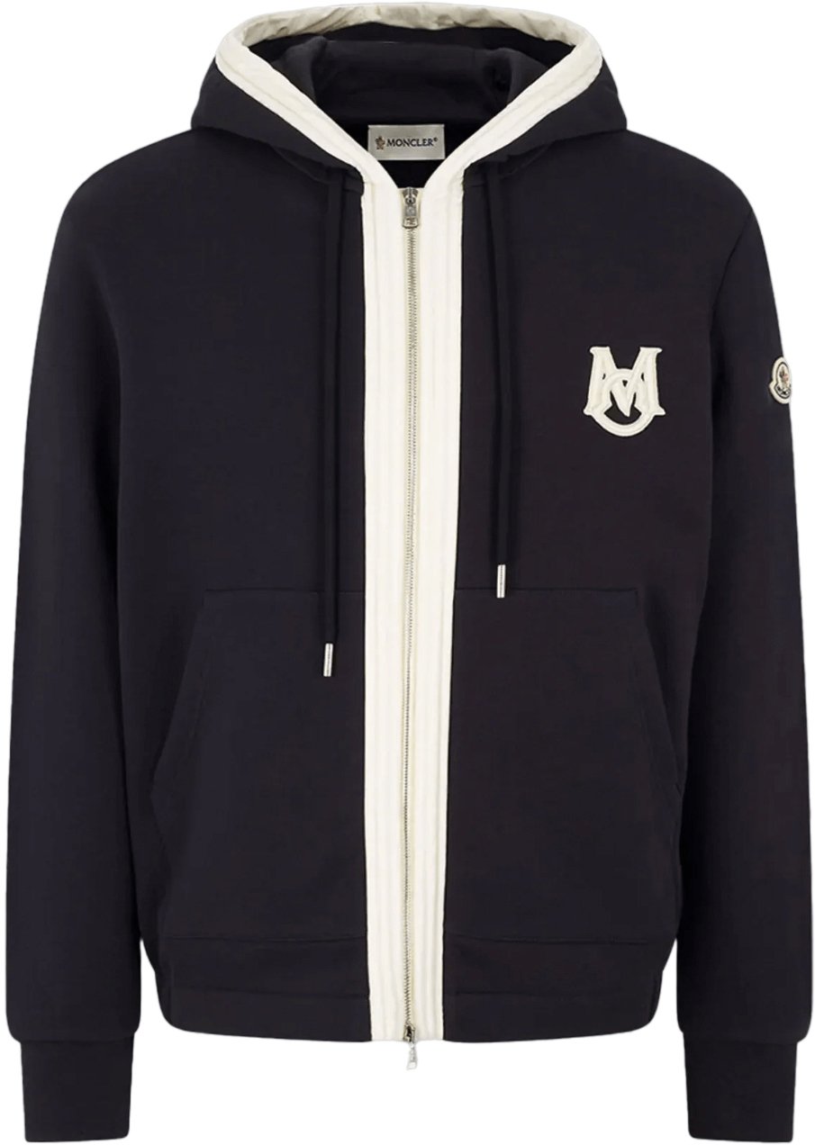 Moncler HOODIE MET RITS Zwart