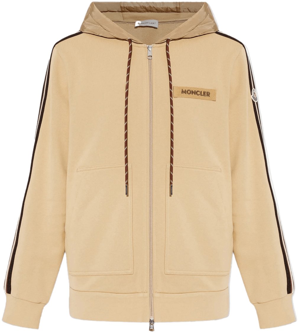 Moncler HOODIE MET RITS Beige