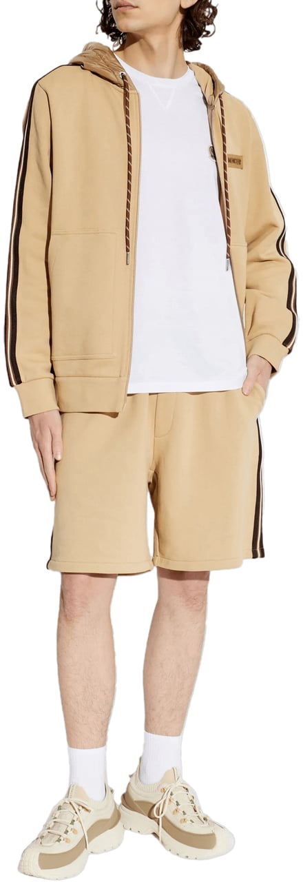 Moncler HOODIE MET RITS Beige