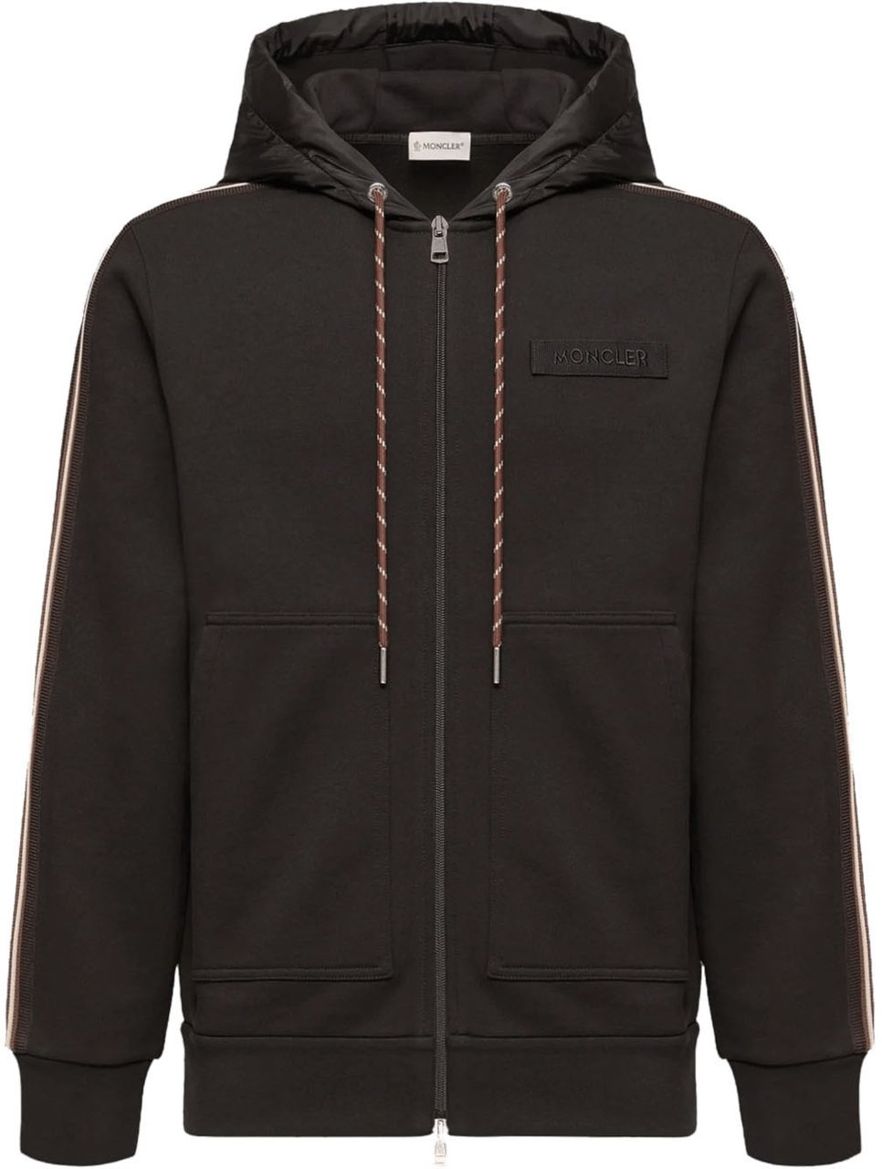 Moncler HOODIE MET RITS Zwart